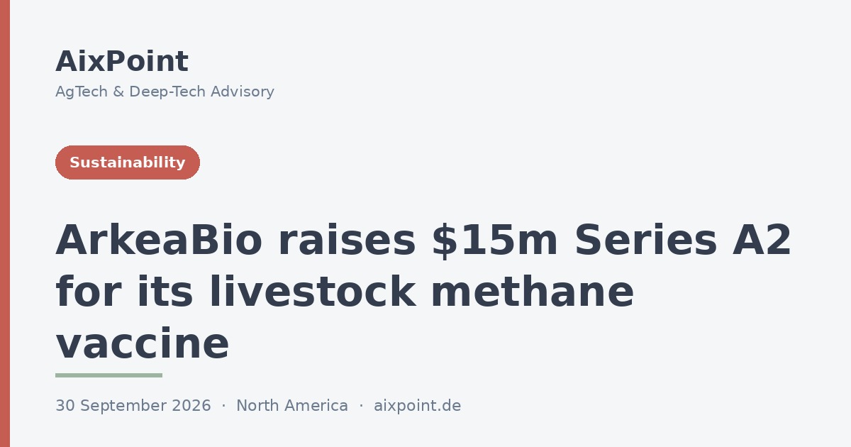 ArkeaBio raises $15m Series A2 for its livestock methane vaccine and cuts headcount by a third