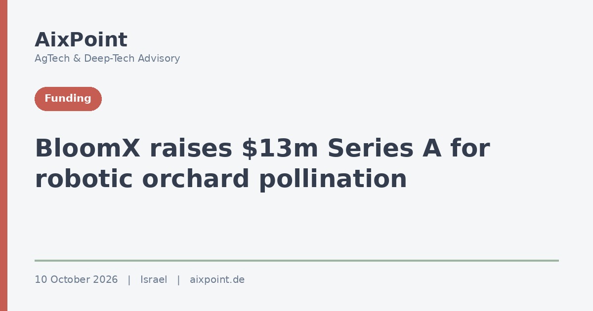 BloomX raises $13m Series A to put mechanical pollination into orchards