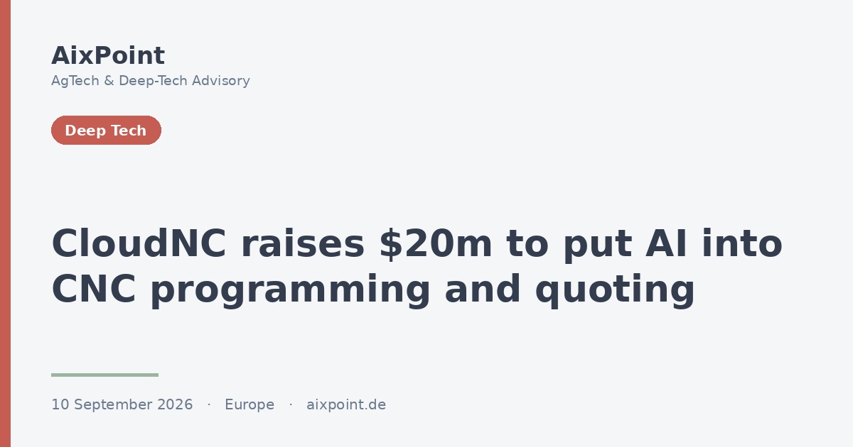 CloudNC raises $20m to put AI into CNC