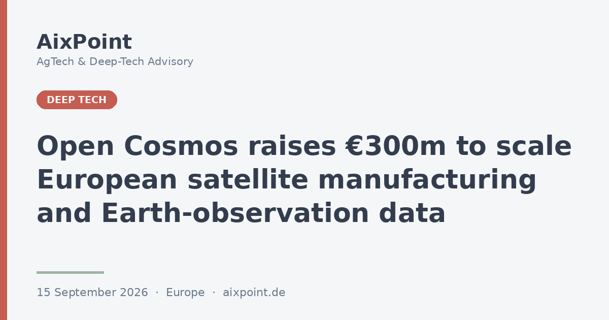 Open Cosmos raises €300m to scale European